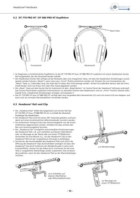 Headzone® PRO XT BEDIENUNGSANLEITUNG - Beyerdynamic