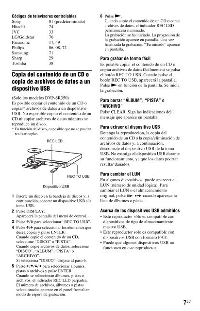 Sony DVP-SR150 - DVP-SR150 Consignes d&rsquo;utilisation Espagnol