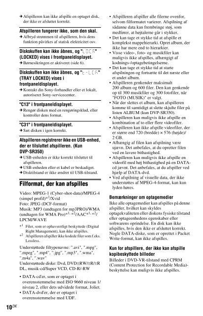 Sony DVP-SR150 - DVP-SR150 Consignes d&rsquo;utilisation Su&eacute;dois