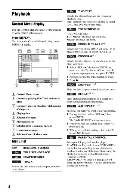 Sony DVP-SR150 - DVP-SR150 Consignes d&rsquo;utilisation Anglais