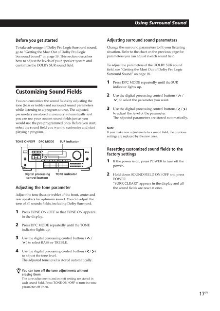 Sony STR-D550Z - STR-D550Z Consignes d&rsquo;utilisation Anglais