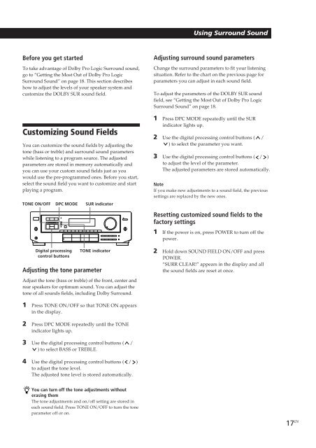 Sony STR-D550Z - STR-D550Z Consignes d&rsquo;utilisation