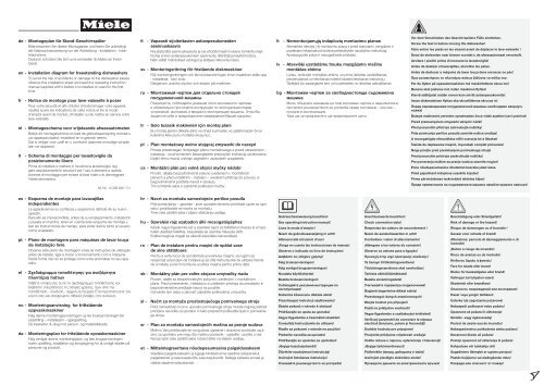 Miele G 4930 SC Front Jubilee - Schema di montaggio