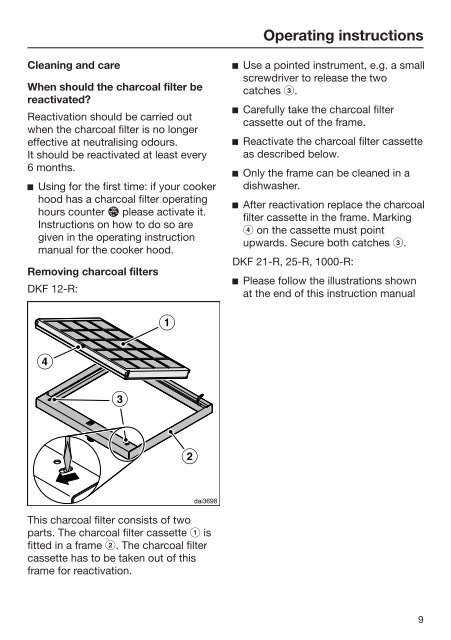 Miele DKF 25-1 - Istruzioni d'uso/Istruzioni di montaggio