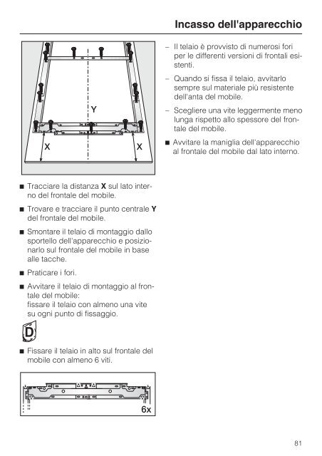 Miele KFN 29032 D - Istruzioni d'uso/Istruzioni di montaggio