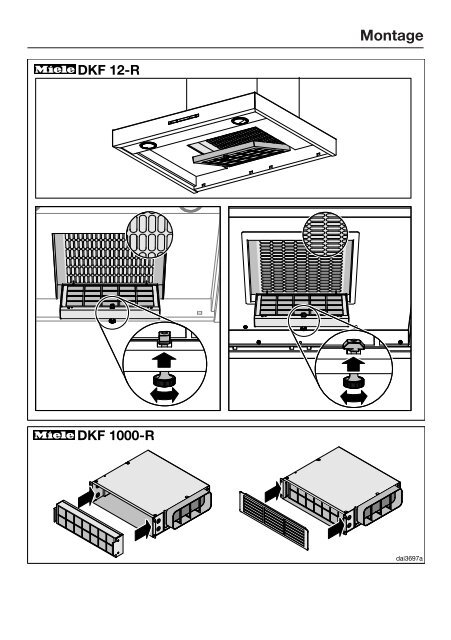 Miele DKF 25-R - Istruzioni d'uso/Istruzioni di montaggio