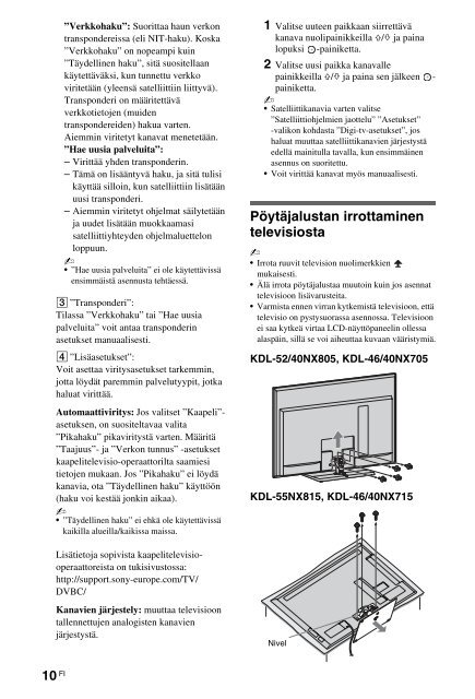 Sony KDL-40NX715 - KDL-40NX715 Consignes d&rsquo;utilisation Slovaque