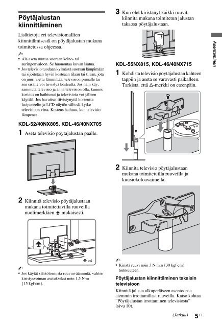 Sony KDL-40NX715 - KDL-40NX715 Consignes d&rsquo;utilisation Tch&egrave;que