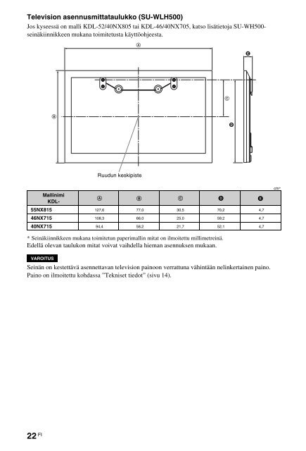 Sony KDL-40NX715 - KDL-40NX715 Consignes d&rsquo;utilisation Tch&egrave;que