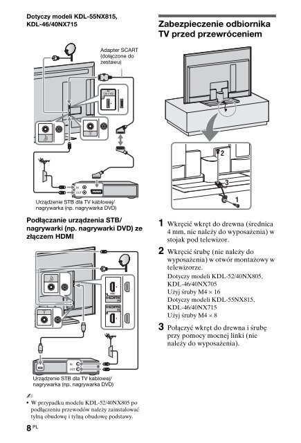 Sony KDL-40NX715 - KDL-40NX715 Consignes d&rsquo;utilisation Tch&egrave;que