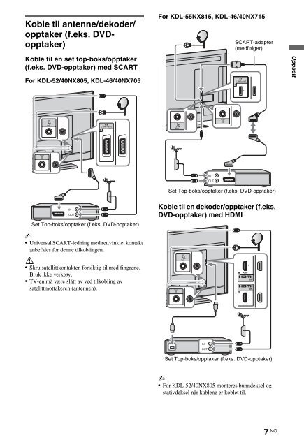 Sony KDL-40NX715 - KDL-40NX715 Consignes d&rsquo;utilisation