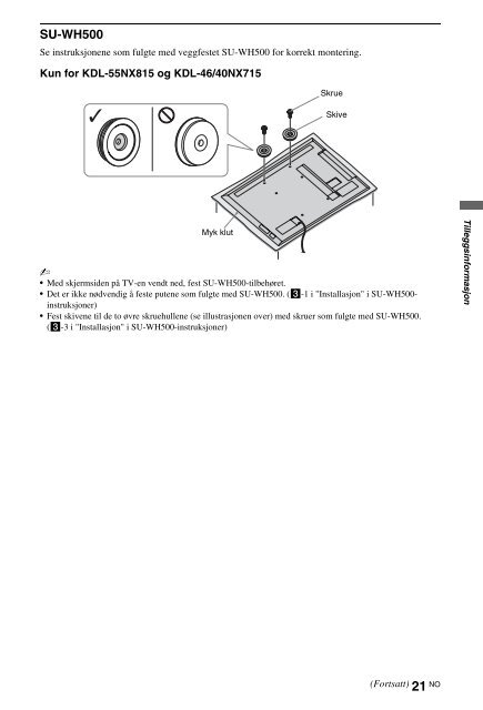 Sony KDL-40NX715 - KDL-40NX715 Consignes d&rsquo;utilisation