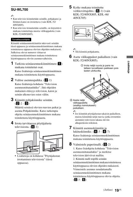 Sony KDL-40NX715 - KDL-40NX715 Consignes d&rsquo;utilisation Italien