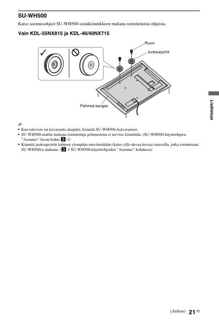 Sony KDL-40NX715 - KDL-40NX715 Consignes d&rsquo;utilisation Italien