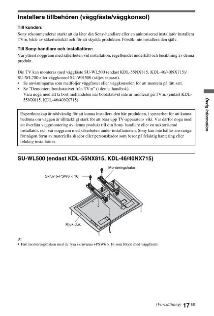 Sony KDL-40NX715 - KDL-40NX715 Consignes d&rsquo;utilisation Italien