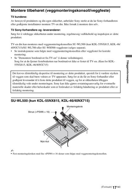 Sony KDL-40NX715 - KDL-40NX715 Consignes d&rsquo;utilisation Fran&ccedil;ais