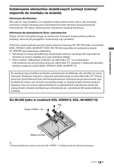 Sony KDL-40NX715 - KDL-40NX715 Consignes d&rsquo;utilisation Norv&eacute;gien