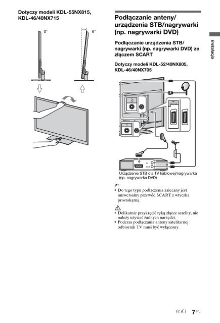 Sony KDL-40NX715 - KDL-40NX715 Consignes d&rsquo;utilisation Su&eacute;dois