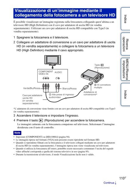 Sony DSC-W380 - DSC-W380 Consignes d&rsquo;utilisation Italien