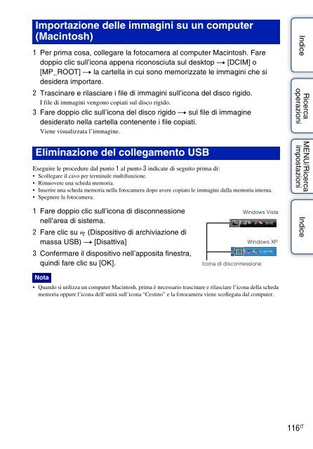 Sony DSC-W380 - DSC-W380 Consignes d&rsquo;utilisation Italien