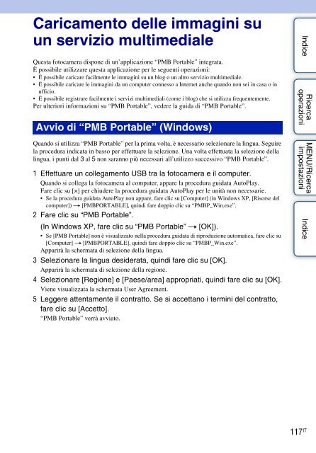 Sony DSC-W380 - DSC-W380 Consignes d&rsquo;utilisation Italien