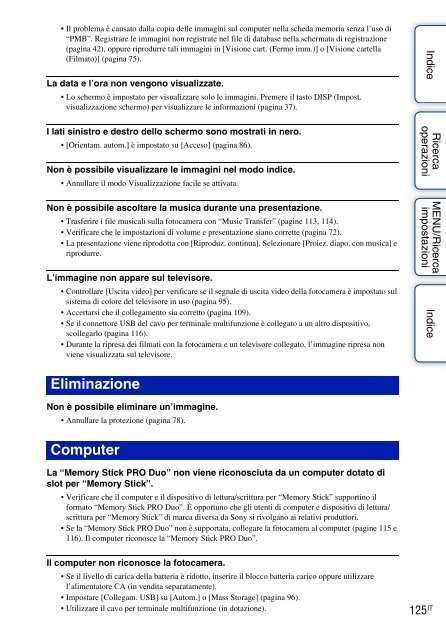 Sony DSC-W380 - DSC-W380 Consignes d&rsquo;utilisation Italien