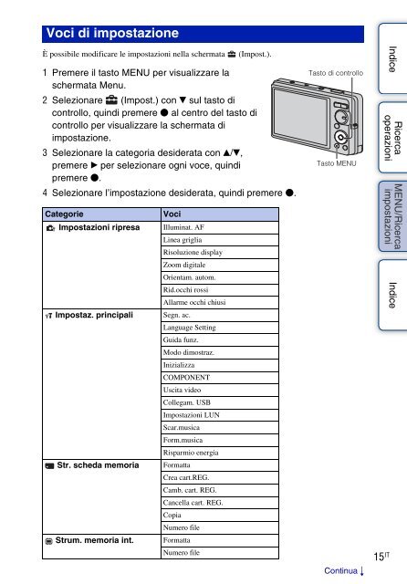 Sony DSC-W380 - DSC-W380 Consignes d&rsquo;utilisation Italien