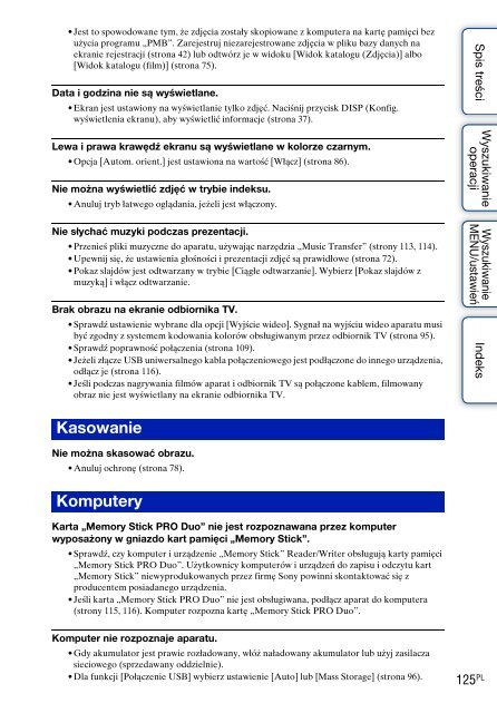 Sony DSC-W380 - DSC-W380 Guide pratique Polonais