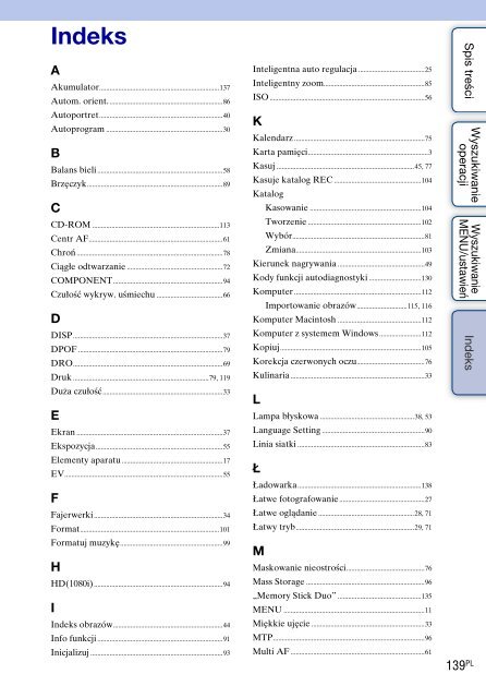 Sony DSC-W380 - DSC-W380 Guide pratique Polonais