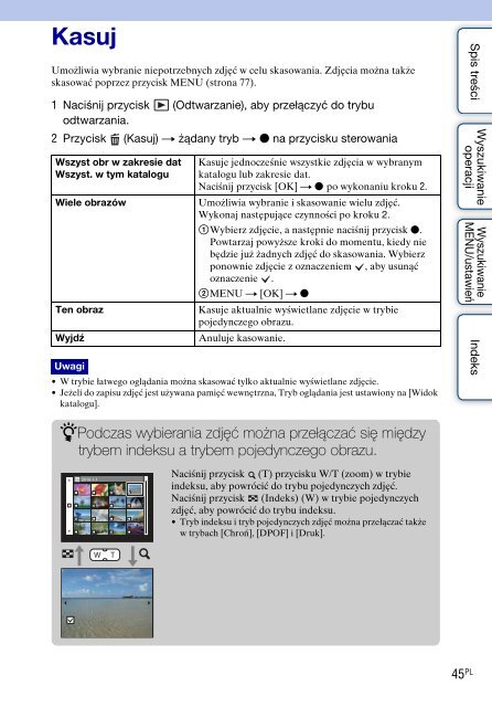 Sony DSC-W380 - DSC-W380 Guide pratique Polonais