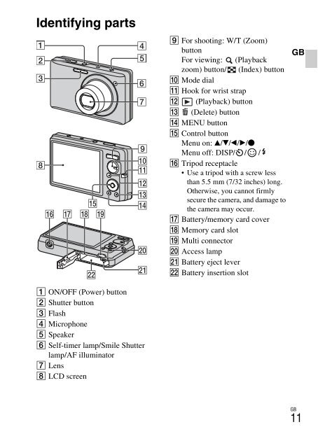 Sony DSC-W380 - DSC-W380 Consignes d&rsquo;utilisation Grec