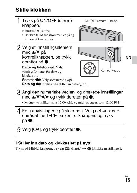 Sony DSC-W380 - DSC-W380 Consignes d&rsquo;utilisation Anglais