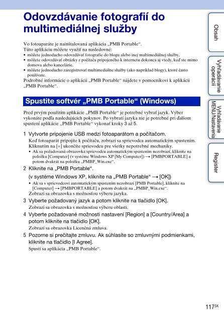 Sony DSC-W380 - DSC-W380 Guide pratique Slovaque