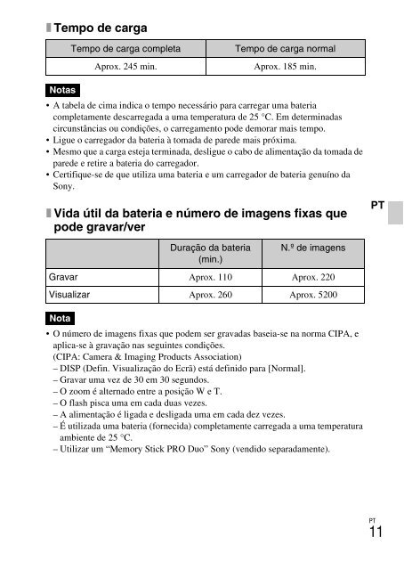 Sony DSC-W380 - DSC-W380 Consignes d&rsquo;utilisation Portugais