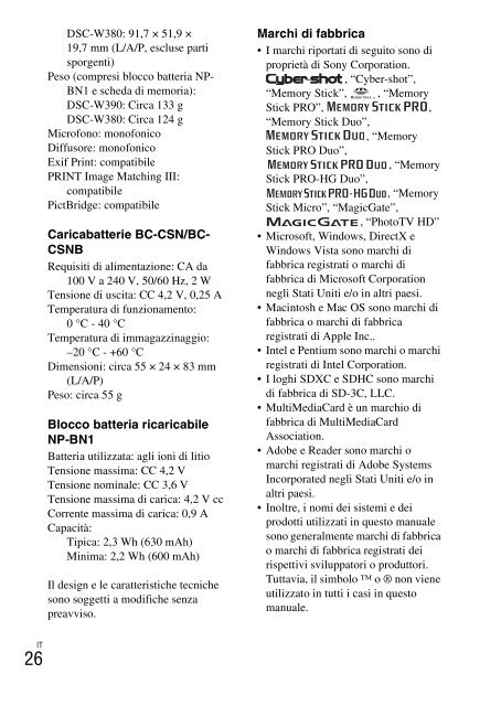 Sony DSC-W380 - DSC-W380 Consignes d&rsquo;utilisation Portugais