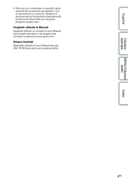 Sony DSC-W380 - DSC-W380 Consignes d&rsquo;utilisation Roumain