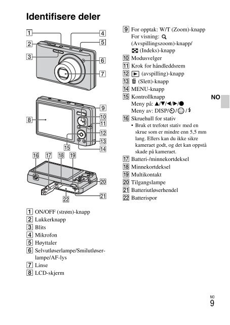 Sony DSC-W380 - DSC-W380 Consignes d&rsquo;utilisation Slovaque