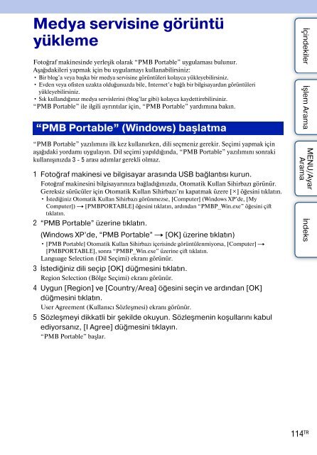 Sony DSC-W380 - DSC-W380 Consignes d&rsquo;utilisation Turc