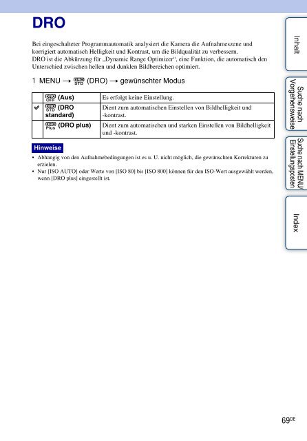 Sony DSC-W380 - DSC-W380 Consignes d&rsquo;utilisation Allemand