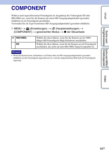 Sony DSC-W380 - DSC-W380 Consignes d&rsquo;utilisation Allemand