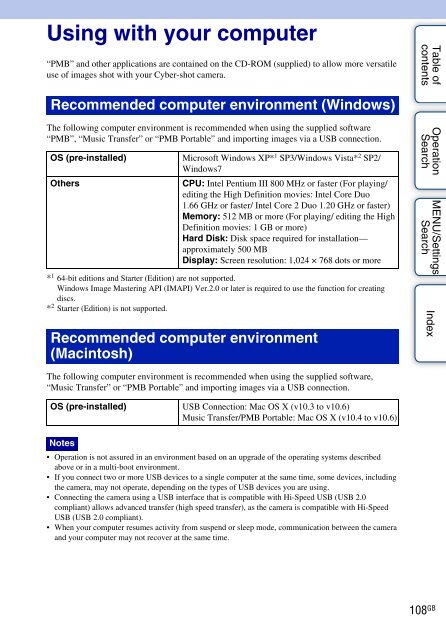 Sony DSC-W380 - DSC-W380 Guide pratique Anglais