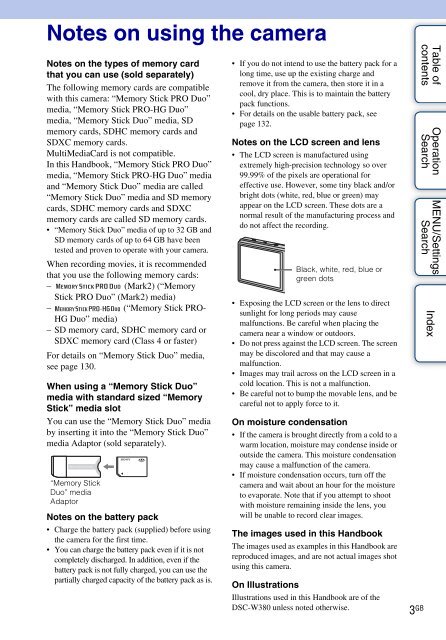 Sony DSC-W380 - DSC-W380 Guide pratique Anglais