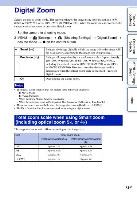 Sony DSC-W380 - DSC-W380 Guide pratique Anglais