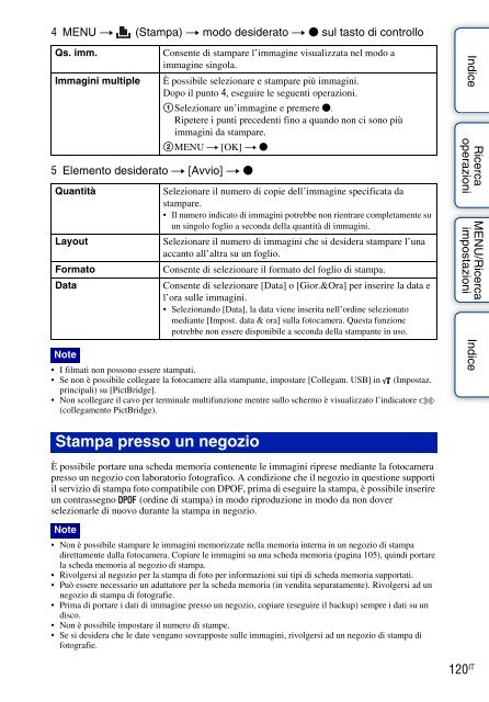 Sony DSC-W380 - DSC-W380 Guide pratique Italien