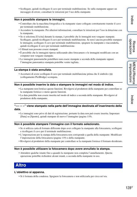 Sony DSC-W380 - DSC-W380 Guide pratique Italien