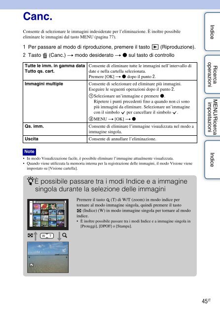 Sony DSC-W380 - DSC-W380 Guide pratique Italien