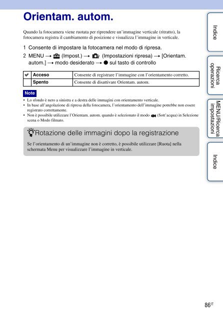 Sony DSC-W380 - DSC-W380 Guide pratique Italien