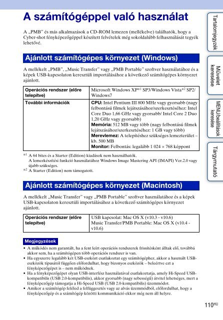 Sony DSC-W380 - DSC-W380 Guide pratique Hongrois