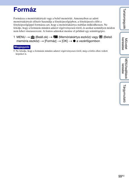 Sony DSC-W380 - DSC-W380 Guide pratique Hongrois