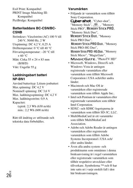 Sony DSC-W380 - DSC-W380 Consignes d&rsquo;utilisation Turc